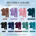 thumbnail image 7 of VIAOLI Scrubs for Women Set-Zipper Collar top & Straight Pants Scrubs set Medical Nursing uniforms Clearance, 7 of 7