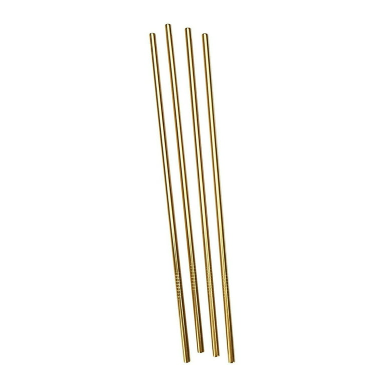 Mind Reader 10.5 inch Gold Stainless Steel Straws