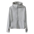 thumbnail image 5 of yillto Girls Sun Protection Jacket Zip up Long Sleeve Hoodies Jackets Athletic Hiking Lightweight Coats, 5 of 6