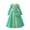 Green, variant on APEXFWDT Kids Girls Gold Embroidered Muslim Dress Abaya Long Sleeve Eid Robe Prayer Clothes for Girls Casual Maxi Dress Dubai Islamic Dress 4-8 Years