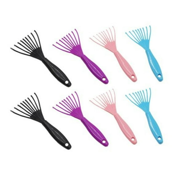 FACEGA 8Pcs Hair Brush Cleaner Styling Easy-to-Clean Rake Hair Brush Mini Portable Barber Accessories