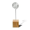 thumbnail image 2 of maskred Wooden Base Place Card Holder Buffet Reservation Picture Clip Stand Holiday Wedding Banquets Party Table Setting Decorations Round 1 Pc, 2 of 6