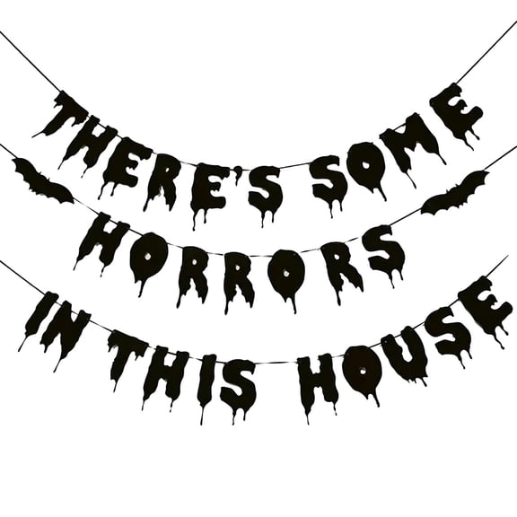 TACILIP Room Decor, 3PC Halloween Drip Letter Pick One From Two Styles Paper Garland Fireplace Mantel Indoor Doorway House Party Hanging Decoration, Gifts for Family