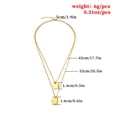 thumbnail image 3 of serony Layered Chain Necklace Exquisite Adjustable Sturdy Aesthetic Jewelry Gold Silver Hanging Pendants Valentines Day Creative Gift Gold, 3 of 7