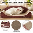 thumbnail image 3 of Cama rascadora para gatos Angetra 21 de cartón, sofá rascador marrón, 3 of 8