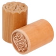 thumbnail image 3 of MasteelfCA 2Pcs Pastry DIY Pattern Maker Wooden Cookie Stamp Manual Moon Cake Press, 3 of 8