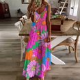 thumbnail image 3 of Nostalgic Vintage Floral Fine Art Sleeveless Dress Summer Dress Woman 2025, 3 of 7