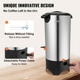 thumbnail image 5 of VEVOR Commercial Coffee Urn, 50 Cups Stainless Steel Large Coffee Dispenser, 1000W 110V Electric Coffee Maker Urn For Quick Brewing, Hot Water Urn with Detachable Power Cord for Easy Cleaning, Silver, 5 of 6