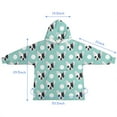 thumbnail image 7 of French Bulldog Blanket Hoodies for Kids 6-13YR Oversize Wearable Blanket Hoodies for Boys Girls Teens, 7 of 7