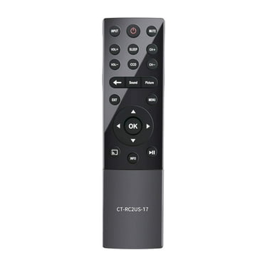 CT-RC2US-17 Replaced Remote Control Fit For Toshiba TV 49L621U 43L621U 55L621U 55L421U 65L621U 32L221U