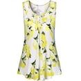 thumbnail image 3 of DYMADE Women Elegant Printed Summer Sleeveless Crewneck Tunic Tank Tops, 3 of 6