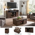 thumbnail image 5 of SinCiDo Farmhouse Furniture Living Room Decor, Tall TV Stand for 80 Inch TVs, Lift Top Coffee Table with Storage, End Table with Charging Station, 5 of 8