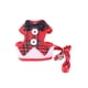thumbnail image 1 of Methold Conjunto de correa y arnés para cachorros, Collar pequeño mediano para perros y gatos, corbatín para boda, traje transpirable, Cable de Suministros para perros Cuadrícula roja/L Methold PT004116-09, 1 of 6