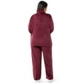 thumbnail image 3 of Athletic Works Women's Plus Size Active Velour Zip-Up Tracksuit Set, 2-Piece, Sizes 1X-4X, 3 of 4
