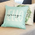 thumbnail image 4 of Farmhouse Throw Pillow Covers 18x18inch Summer Decorative Pillow Covers Sweet Home Pillowcase Spring Summer Daisy Couch Outdoor Pillow Covers Decorations (Green), 4 of 6