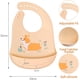 thumbnail image 2 of Juego de 4 baberos de silicona, baberos impermeables para comer con recogedor de migas, fáciles de lavar, súper suaves, baberos reutilizables para niños pequeños (3), 2 of 5