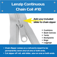 thumbnail image 4 of EZ-Xtend #10 Lenzip Continuous Chain Coil Zipper by the Yard - Non-Locking Sliders WHITE (5 Yards & 4 Single Pulls), 4 of 6