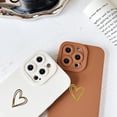 thumbnail image 3 of Compatible with iPhone 13 Pro Case for Women, Bronzing Luxury Heart Phone Case Cute Side Pattern Soft TPU Shockproof Full Camera Lens Protective Cover for iPhone 13 Pro 6.1 Inch - Burgundy, 3 of 10