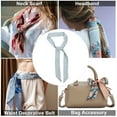 thumbnail image 5 of Unique Bargains 1 Pc Scarf Headband Fashion Print Neck Scarf for Women Light Blue, 5 of 5