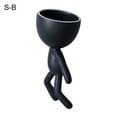 thumbnail image 2 of Zhaomeidaxi 1 Set Hanging Flower Pot Creative Art Portrait Sculpture Vase Flower Pot Garden Storage Abstract Character Succulents Plant Pot Micro Landscape Decor, 2 of 3