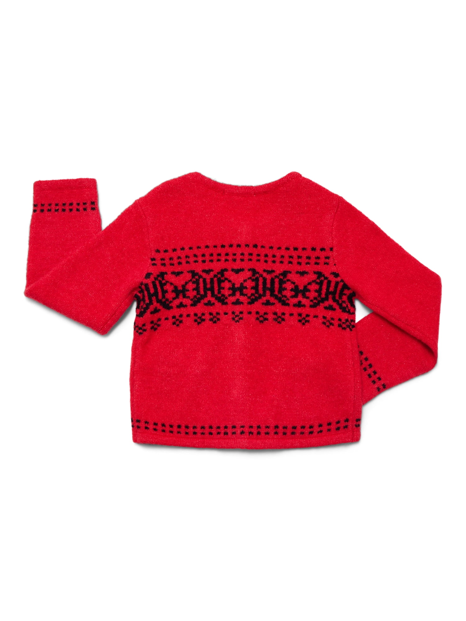 Free Assembly Girls' Matching Fair Isle Cardigan Sweater, Sizes XS 4/5-XL 14/16