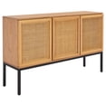 thumbnail image 7 of SAFAVIEH Zadie 2 Shelf Rattan Sideboard, Natural With Natural Rattan/Black Legs (54 in. W x 15 in. D x 33 in. H), 7 of 7