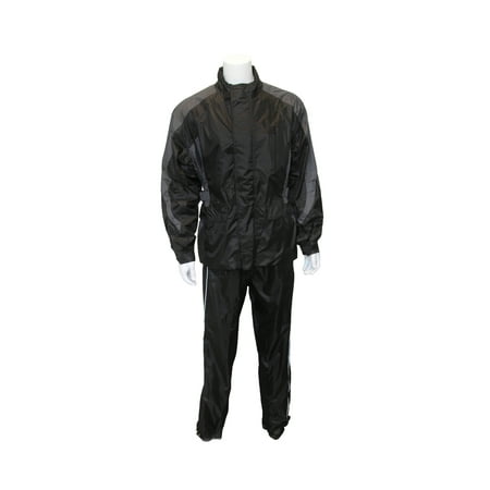 RoadDog 2 Piece Stay-Dry Motorcycle Rain Suit Waterproof Suit Adult