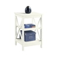 thumbnail image 3 of Convenience Concepts Table d'Appoint Table Basse Table d'Accent Carrée en Bois - Ivoire, 3 of 5