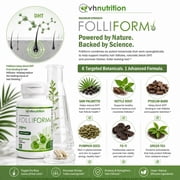 VH Nutrition FOLLIFORM DHT Blocker for Men & Women 1500mg - Supports Healthy Hair Growth, Scalp Health, Maximum Strength Hair Loss Treatment - 60 Capsules