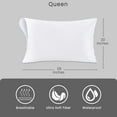 thumbnail image 4 of Qatan Microfiber Waterproof Pillow Protector – Soft, Noiseless Zippered Pillow Covers - Pack of 4 Queen Size Pillowcase, 4 of 9