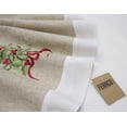thumbnail image 3 of Embroidered Holly Christmas Tree Double-Layer Holiday (Natural+White Tree Skirt 53"), 3 of 4