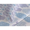 thumbnail image 4 of Ambesonne Whale Quilted Bedspread Set 3 Pcs, Sea Life Paisley Illustration, King Size, Pale Pink Purple Blue, 4 of 5