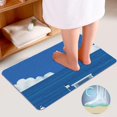 thumbnail image 4 of GZHJMY Bathroom Mat set of 3， Alone traveler enjoys a journey to summer seashore 3 Pieces Bath Mats Set for Bathroom, Non-Slip Washable Cover Floor Rug Decorations for Bathroom, 4 of 6