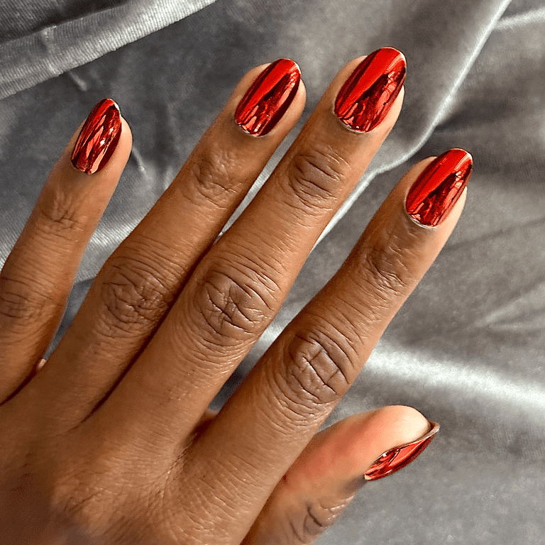 Olive & June Instant Mani Medium Oval Press-on Nails, Vampire