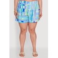 thumbnail image 3 of Womens Plus Size Trendy Patterned Crepe Knit Shorts, 3 of 4