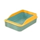 thumbnail image 1 of Inodoro para gatos, fácil de limpiar, duradero, de lados altos, para gatitos, orinal, inodoro abierto L verde, 1 of 9