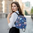thumbnail image 6 of FORMRS Mini Backpack Purse for Women Quilted Travel Daypack Casual Shoulder Bag, Light Pink Jellyfish, 6 of 7