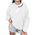 thumbnail image 1 of Penkiiy Mujer Mama Sweatshirt Casual Manga Larga Camisetas Cuello Tripulación Pulser Outfits Primavera 2025 Ropa Nueva XL Blanco, 1 of 7