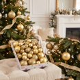 thumbnail image 3 of Christmas 42-Piece Ball Ornaments Set - Classic Festive Hanging Decorations(Gold), 3 of 6