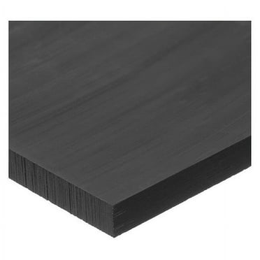 ZoroSelect Black Polycarbonate Plastic Sheet Stock 12" L x 12" W x 1/4" Thick