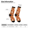 thumbnail image 2 of Fotbe Halloween 2 Pattern Long Socks for Men & Women – Breathable & Stretchy Compression Socks, Ideal for Running, Travel, and Everyday Wear Size 5-11, 2 of 6