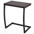 thumbnail image 1 of Costway Table d'Appoint pour Canapé, Plateau à Café en Forme de C, Support pour Ordinateur Portable avec Cadre en Acier, 1 of 10