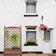 thumbnail image 2 of CASADEAR Raised Garden Bed with Trellis 2 Pack, Outdoor Wooden Planter Box & Plant Stand with Climbing Racks, 2 of 11