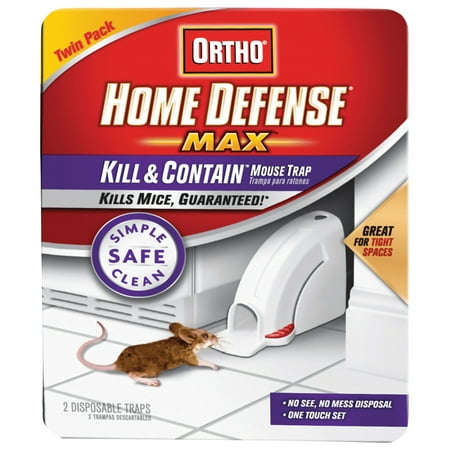 Ortho Home Defense MAX Kill & Contain Mouse Trap, 2 Traps