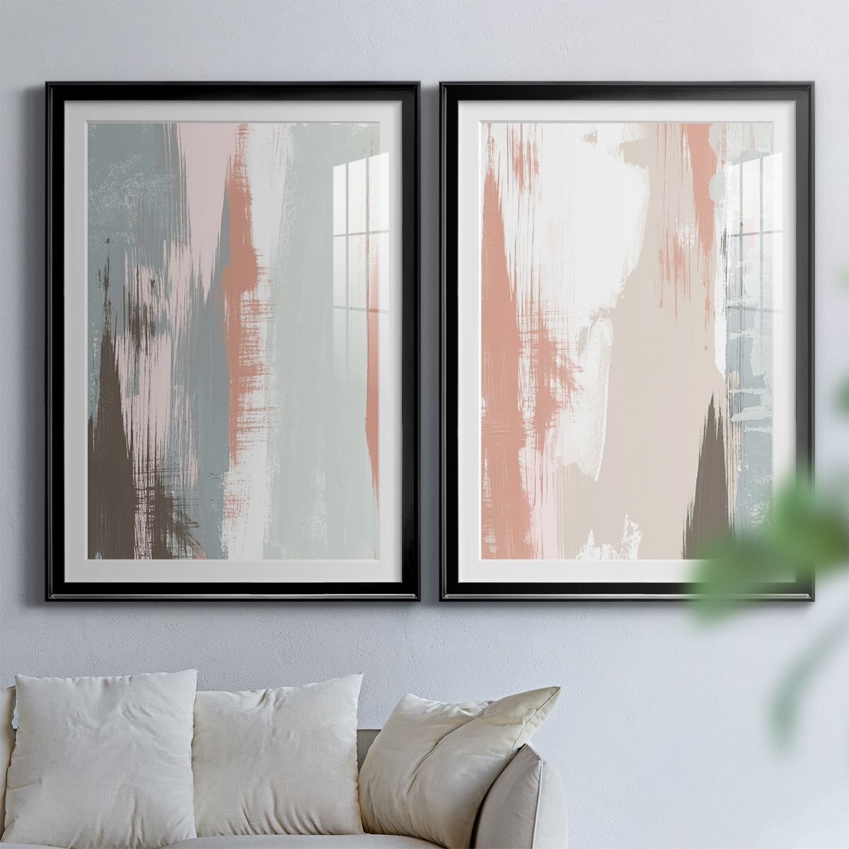 Wexford Home Sandstone Peel I Premium Framed Print, 22.5" x 30.5" - Ready to Hang, Black (Set of 2)