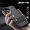 thumbnail image 5 of Dteck Kickstand Military Grade Cover for Samsung Galaxy S24 Plus 5G Phone Case Rugged Heavy Duty Shockproof Anti-Drop Durable PC Hybride Silcone Bumper Shell, Gray, 5 of 7