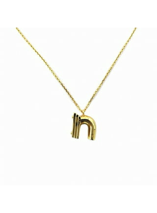 Louis Vuitton Necklace Sweet Heart Monogram Gold LV Logo Flower accessories
