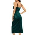 thumbnail image 4 of Hpapadks Formal Dresses for Women Elegent Sleeveless Sling Side Split Gold Velvet Solid Dress Cocktail Dresses for Women Green XXL, 4 of 6
