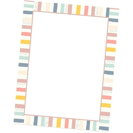 SKYSONIC 80 Stationery Paper Stripe Dot Letterhead Letter Writing Paper Single-Sided Computer Printer Paper for Note Greeting Card Invitation Office