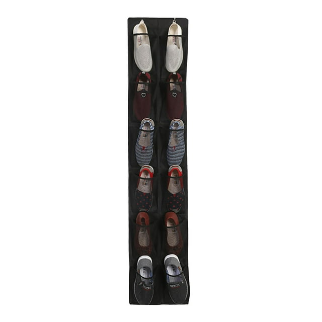 asddcavvf Door Hanging Shoe Storage Bag 12 Mesh Pockets Hanging Shoe Rack Holder Behind The Door With 2 Metal Hook Doors